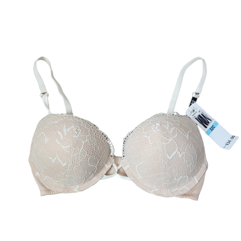 Jezebel Nude Lace Push Up Bra